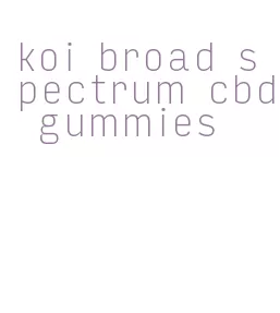 koi broad spectrum cbd gummies